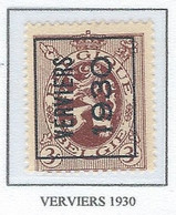 Préo TYPO 1930    -   COB 278 MNH -  (3c. Brun-rouge VERVIERS  1930) (Pos A) - Typos 1929-37 (Lion Héraldique)