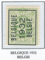 Préo TYPO 1932    -   COB 277 MNH -  (2c. Vert-jaune BELGIQUE  1932  BELGIE) (Pos A) - Typos 1929-37 (Heraldischer Löwe)