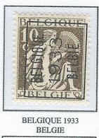 Préo TYPO 1933    -   COB 337 MNH -  (10c. Olive BELGIQUE  1933  BELGIE) (Pos A) - Sobreimpresos 1932-36 (Ceres Y Mercurio)
