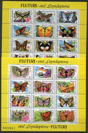 ROMANIA 1991 Butterflies Blocks MNH/**.  Michel Block 267-268 - Ongebruikt