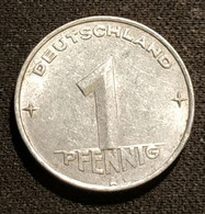 RDA - ALLEMAGNE - GERMANY - 1 PFENNIG 1952 A ( Grand A )  - KM 5 - 1 Pfennig