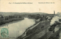 St Rambert D'albon * Panorama Du Rhône Et Des Iles * Passage D'un Train * Ligne Chemin De Fer De La Drôme - Otros & Sin Clasificación