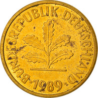 Monnaie, République Fédérale Allemande, 5 Pfennig, 1989, Hambourg, TTB, Brass - 5 Pfennig
