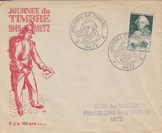 Journée Du Timbre 1949 Choiseul (Dessin Rouge) Obl. 26 Mars 49 Metz - 1921-1960: Periodo Moderno