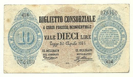 Italia - Biglietto Consorziale 1881 - Biglietti Consorziale