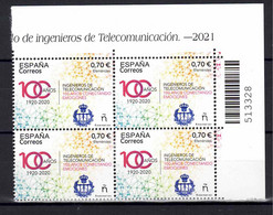 ESPAÑA 2021 ** MNH ED. 5480 CENTENARIO INGENIEROS DE TELECOMUNICACION BL.4 - Unused Stamps