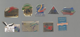 PINS PIN'S  508 FRANCE TELECOM STRASBOURG CIGOGNE METZ  DIJON MARSEILLE ARENC TRANSFIX  LOT 8 PINS - Airships