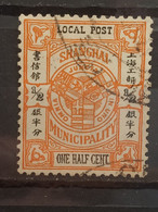 China. Local Post Shangai. One Half Cent. Usado - Usados