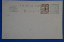 R2 BAYERN BELLE CARTE 1900 NON VOYAGEE NEUVE+SURCHARGE - Postal  Stationery