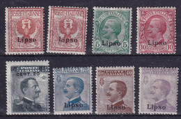 Italie Lipso Colonie YT$+° 1-8 - Egée