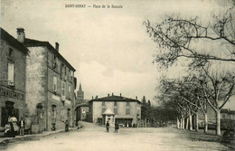 St Donat * Rue Et La Place De La Bascule * Café BUISSON - Otros & Sin Clasificación