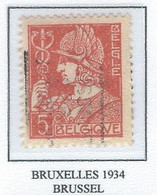 Préo Roulette 1934    -   COB 336 -  (5c. Orange BRUXELLES  1934  BRUSSEL) (Pos A) - Rollo De Sellos 1930-..