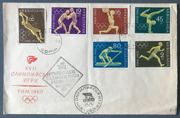 Bulgarie, Thème Jeux Olympique (Non Dentelés) Sur Enveloppe 1960 - (C1112) - Covers & Documents
