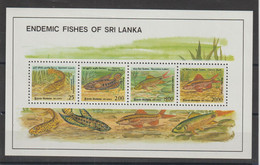 Sri Lanka 1990 Poissons BF 41 ** MNH - Sri Lanka (Ceylon) (1948-...)
