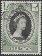 Gibraltar. 1953 QEII Coronation. 1½d Used. SG 144 - Gibraltar