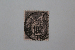 1876-1898 SAGE TYPE II Y&T NO 89 10C NOIR/LILAS  OBLITERE CAD JOURNAUX /PARIS  B/TB.... - Kranten