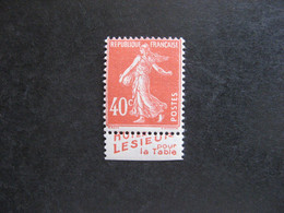 TB N° 194b, Neuf XX. Avec PUB Inférieure " LESIEUR ". - Unused Stamps