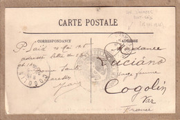 EGYPTE , VAR - CARTE DE PORT SAÏD POUR COGOLIN , CAD " COR. D' ARMEE PORT SAÏD " , CACHET ANCRE DE MARINE - 1918 - Brieven En Documenten