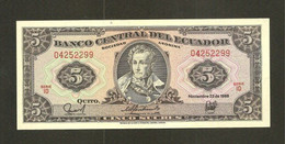 Équateur, 5 Sucres, 1957-1988 "Printer TDLR" - With "Sociedad Anonima" Issue - Equateur