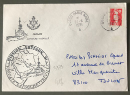 France TAD PARIS NAVAL Sur Enveloppe 24.4.1991 - GUERRE DU GOLF - Mission ARTIMON - (C1248) - 1961-....