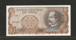 Chili, 10 Escudos, 1967-1975 ND Issue - Chile