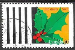 Canada 1995. Scott #1588 (U) Christmas, Holly - Single Stamps