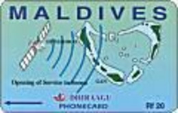 MALDIVES : MLD007A Rf.20 Opening Service In Seenu MINT (x) - Maldivas