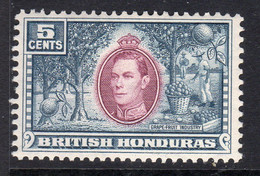 British Honduras 1938-47 5c Grapefruit, Lightly Hinged Mint, SG 154 (WI2) - British Honduras (...-1970)