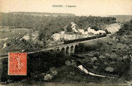 Conches * L'aqueduc * Passage D'un Train * Ligne Chemin De Fer De L'eure * Pont - Conches-en-Ouche