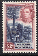 British Honduras 1938-47 $2 Mahogany Felling, Hinged Mint, SG 160 (WI2) - British Honduras (...-1970)
