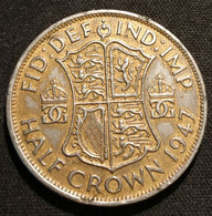 GRANDE BRETAGNE - ½ - 1/2 - HALF CROWN 1947 - George VI Avec "IND:IMP" - KM 866 - K. 1/2 Crown