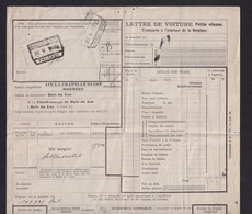 DDY 971 --  CANTONS DE L'EST - Lettre De Voiture MONTZEN Frontière Ouest 1922 + MONTZEN Factage Vers BOIS DU LUC.. - Otros & Sin Clasificación