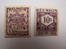 France Réunion 1852-1948 Neufs  Timbres Taxes - Strafport