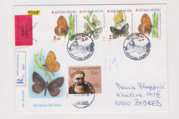 CROATIA 2001 KOPRIVNICA Nice Registered FDC Cover Butterfly - Croatia