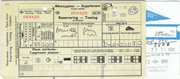 Billet. Chemins De Fer Belges . S.N.C.B. Bruxelles -Paris-Bruxelles 1986. - Europa