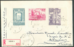 N°1207-1210-1211 Obl. Sc LIEGE 1 Sur Lettre Recommandée Du 29-3-1962 Vers La France. TB- 17865 - Lettres & Documents
