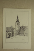 42919 - ZELE - ST-LUDGERUSKERK - TEKENING - ZIE 2 FOTO'S - Zele