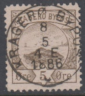 KRAGERÖ BYPOST  5 ØRE. LUXUS Cancel KRAGERØ BYPOST 8 5 1886. () - JF418493 - Local Post Stamps