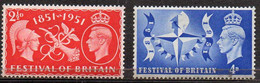 GREAT BRITAIN 1951 Festival Of Britain - Unused Stamps