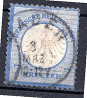 ALLEMAGNE - (Empire) - 1872 - N° 10 - 7 K. Bleu - (Aigle En Relief - Petit écusson) - Oblitérés