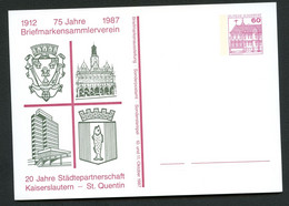 Bund PP106 D2/039 RATHÄUSER + WAPPEN KAISERSLAUTERN + QUENTIN 1987 - Privé Postkaarten - Ongebruikt