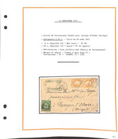 SEPTEMBRE 1871 - Lettre De CARCASSONNE (Aude) Pour Laroque D'Olmés Avec N°28x2 Et 20 (W5 -16) Voir Descriptif Avec Scan - 1849-1876: Periodo Clásico