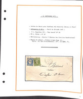 SEPTEMBRE 1871 - Lettre DePARIS  Pour Conflans Ste Honorine Avec N°20 Et 37 (W5 -17) Voir Descriptif Avec Scan - 1849-1876: Periodo Clásico