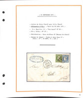 Septembre1871- Lettre De ALAIS (Gard) Pour Lille - N°20et 37 (W5 -23) Voir Descriptif Avec Scan - 1849-1876: Periodo Clásico