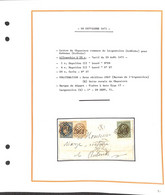 Septembre1871- Lettre De Chassiers -LARGENTIERE (Ardèche) Pour Aubenas- N°25-27et37 (W5 -25) Voir Descriptif Avec Scan - 1849-1876: Periodo Clásico