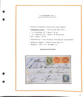 Septembre1871- Lettre De GRENOBLE (Isère) Pour Lyon- N°25-26x2et 37 (W5 -27) Voir Descriptif Avec Scan - 1849-1876: Periodo Classico