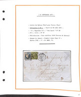 Septembre1871- Lettre De HYERES (Var) Pour Toulon - N°20 Et 37 (W5 -28) Voir Descriptif Avec Scan - 1849-1876: Periodo Clásico
