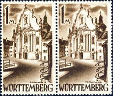 ALLEMAGNE / DEUTSCHLAND - Franz. Zone WÜRTTEMBERG - 1947 - Paar Mi.13yvI - Neuf** / Postfrisch - TB - Württemberg