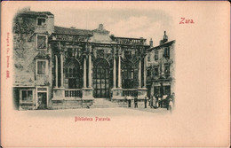 !  Alte Ansichtskarte Kroatien, Zara, Zadar, Biblioteca Paravia, Bibliothek, Verlag Stengel, Dresden 4906 - Kroatië