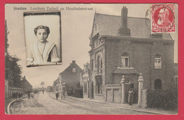 Staden - Lusthuis Debeil En Houthulststraat ...speciale, Kleine Foto Op De Kaart Genaaid - 1912 ( Verso Zien ) - Staden